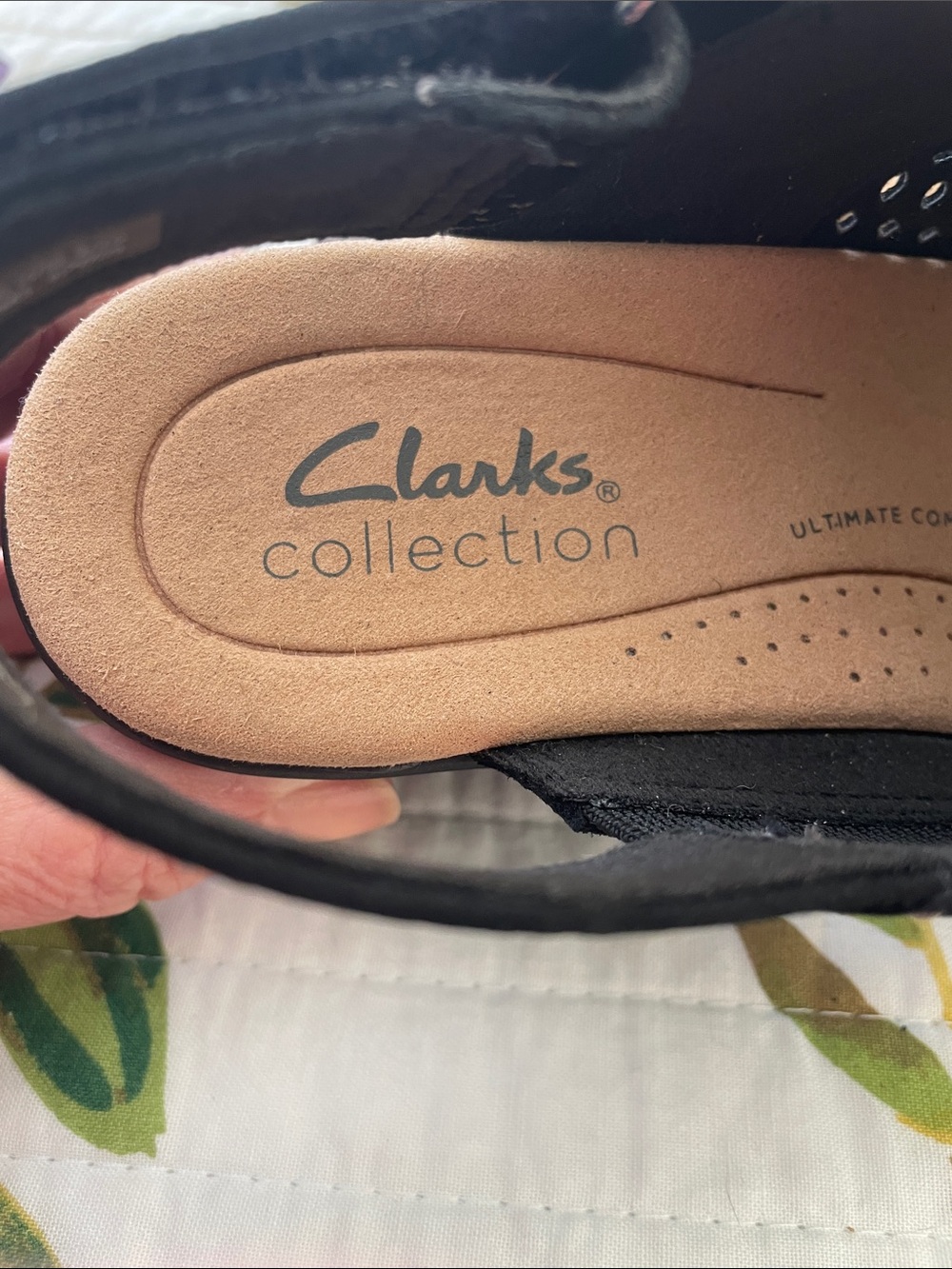 Clarks Collection Black Open-Toe Slingback Wedge Sandals - Like New! Sz 6.5 - Picture 9 of 12